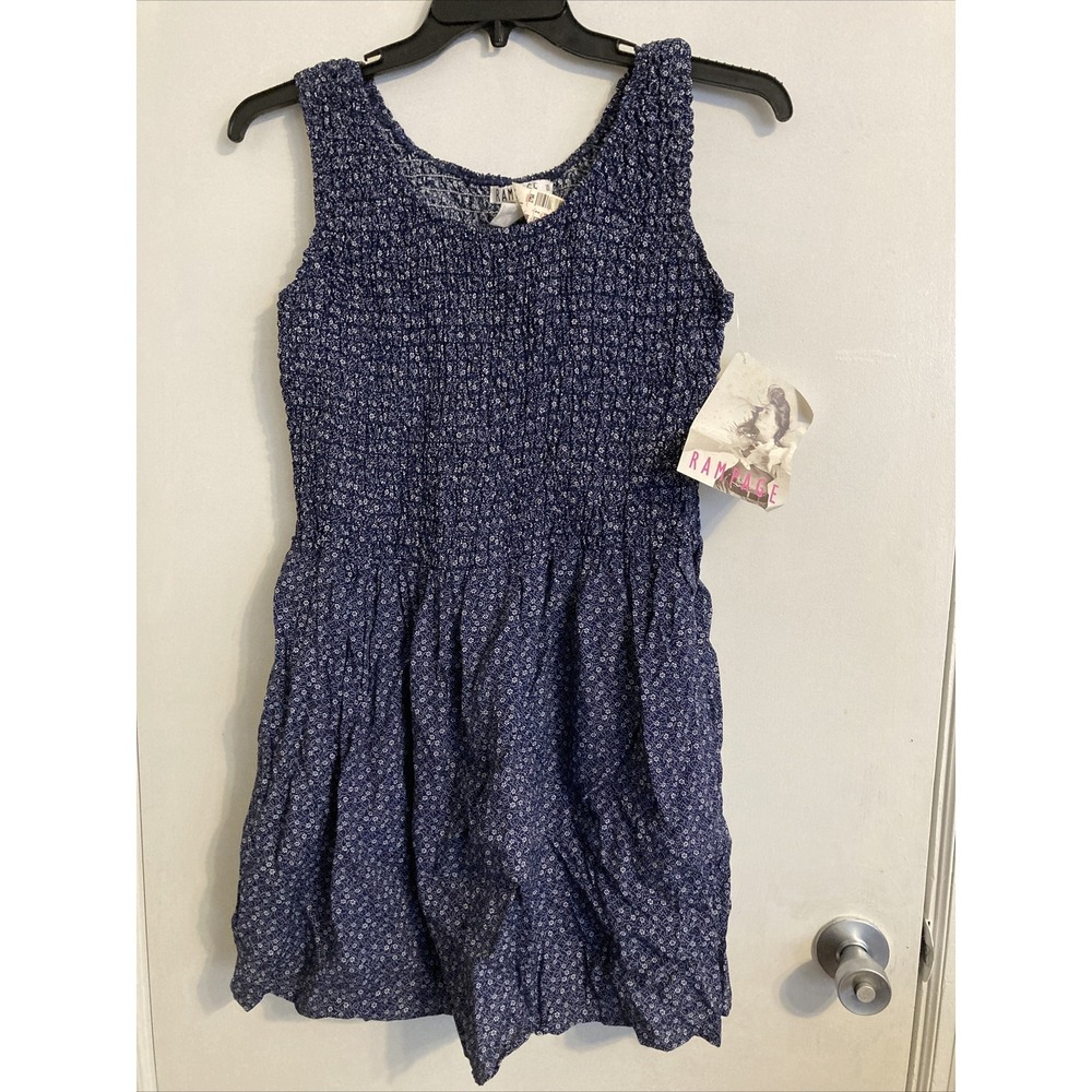 Vintage Rampage Women's Dress Blue Size 9 Y2k Popcorn Babydoll USA #350